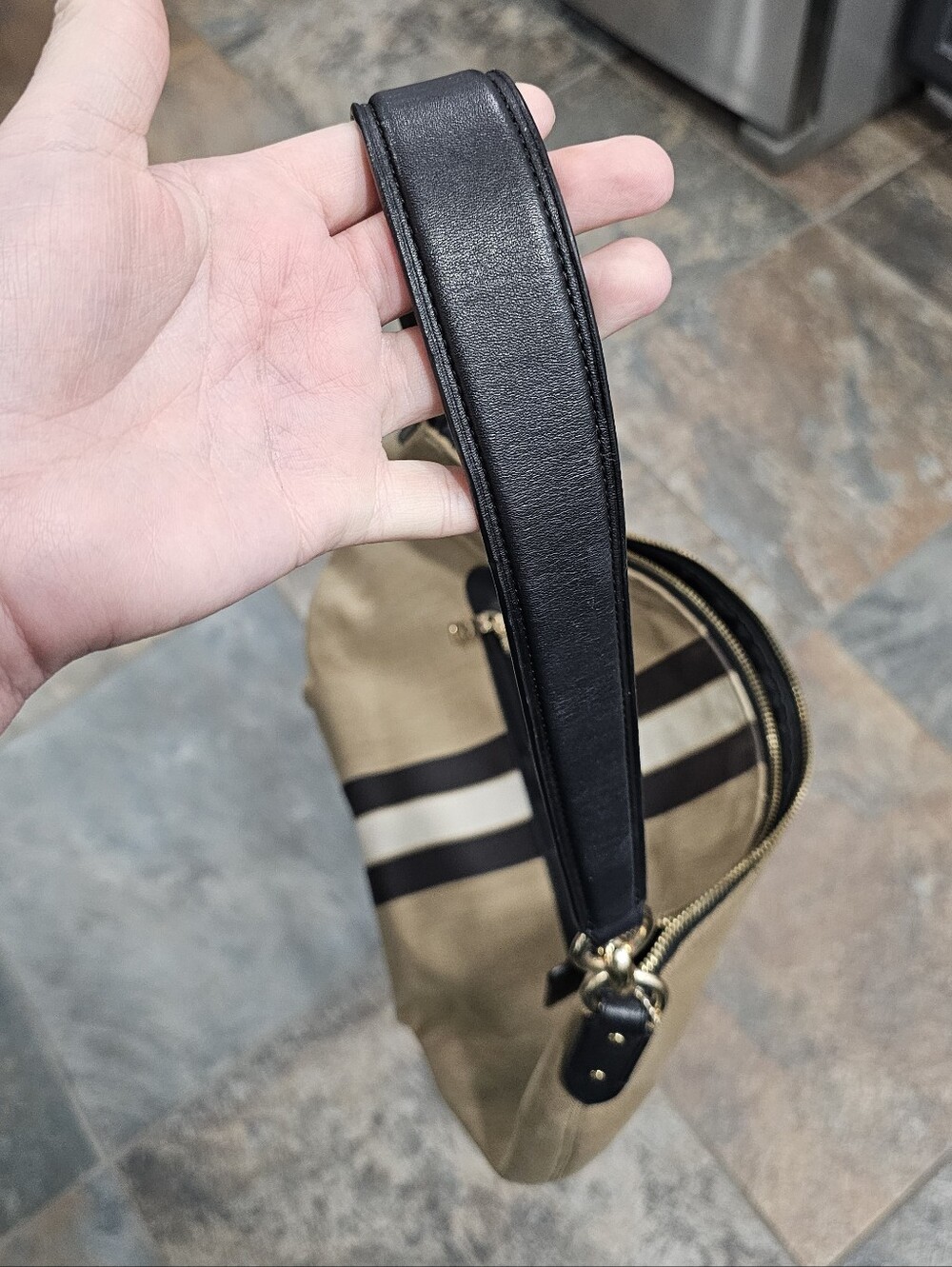 Coach Skylar Hobo Bag with Varsity Stripe - MRSP $398 - Picture 6 of 13